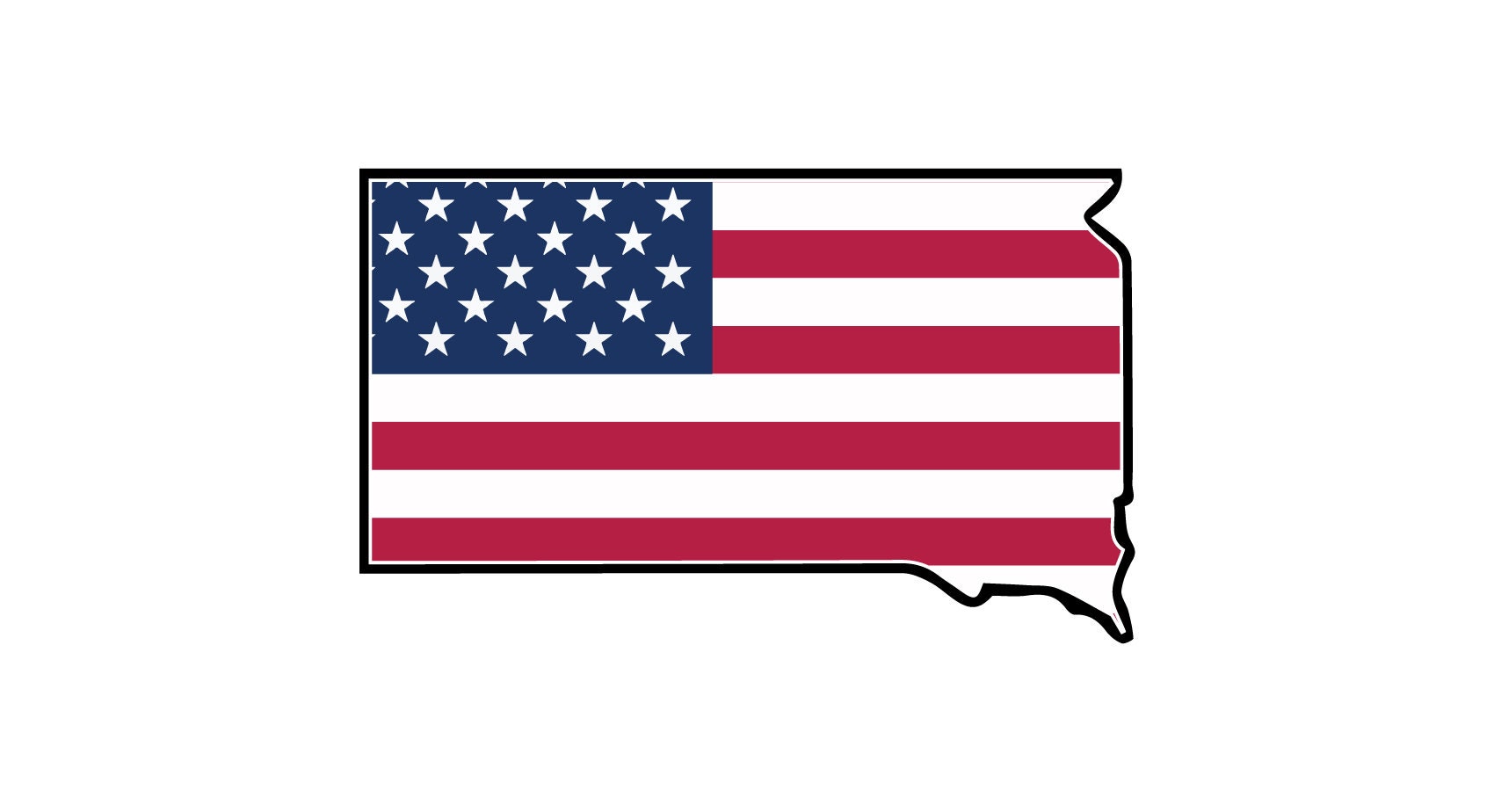 a map of the united states with the american flag