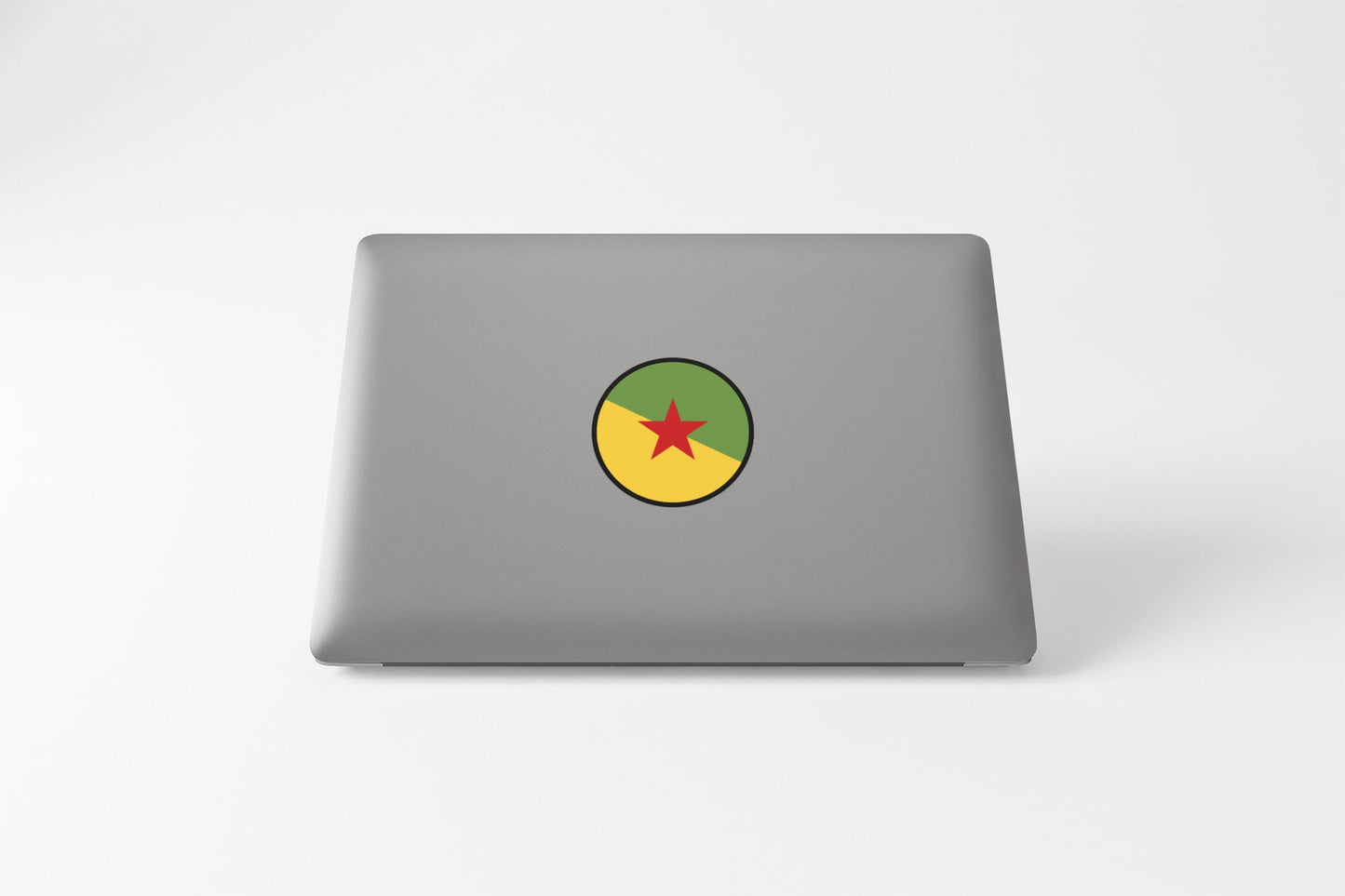 French Guiana Flag Circle Sticker Decal