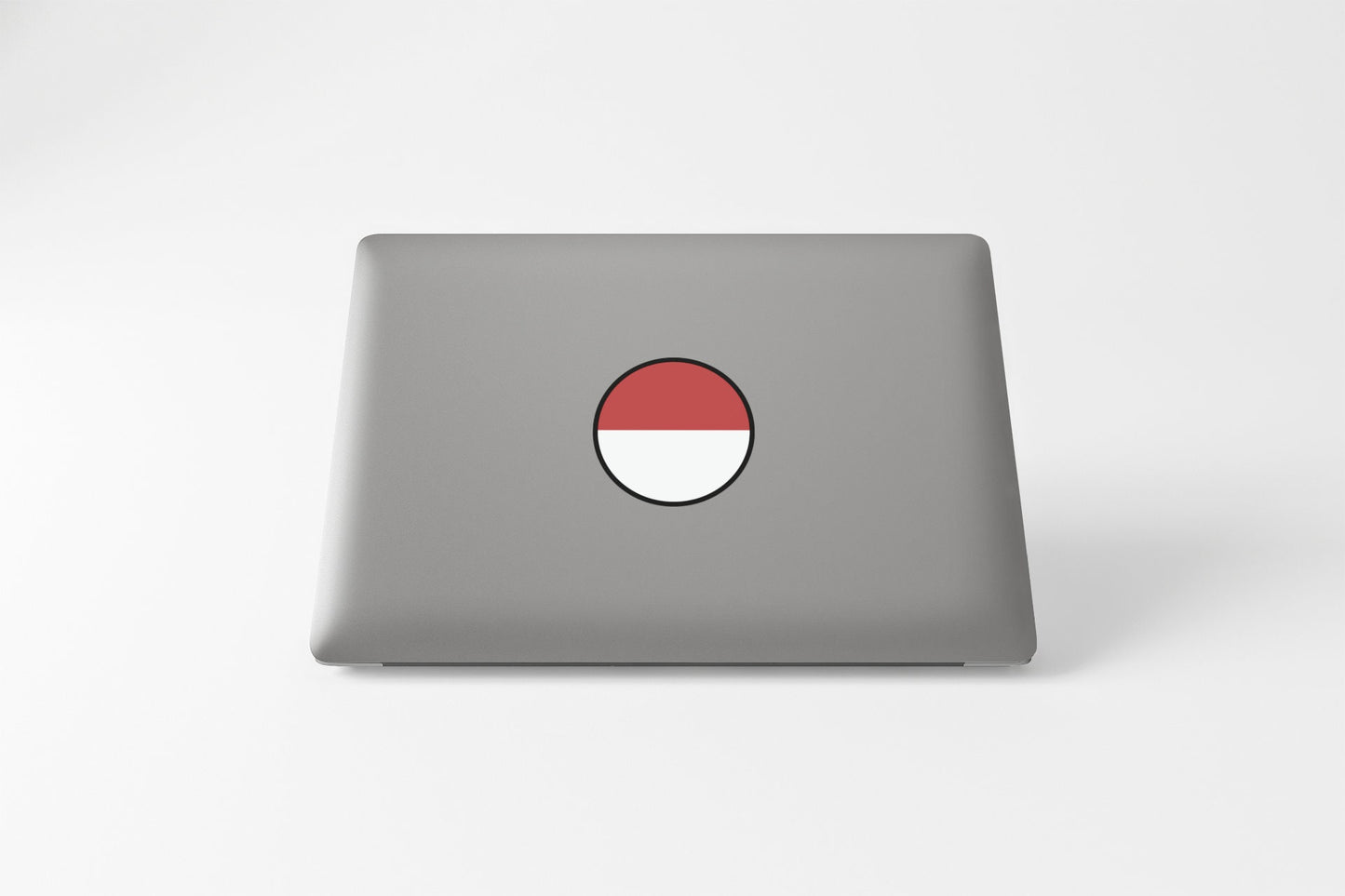 Monaco Flag Circle Sticker Decal
