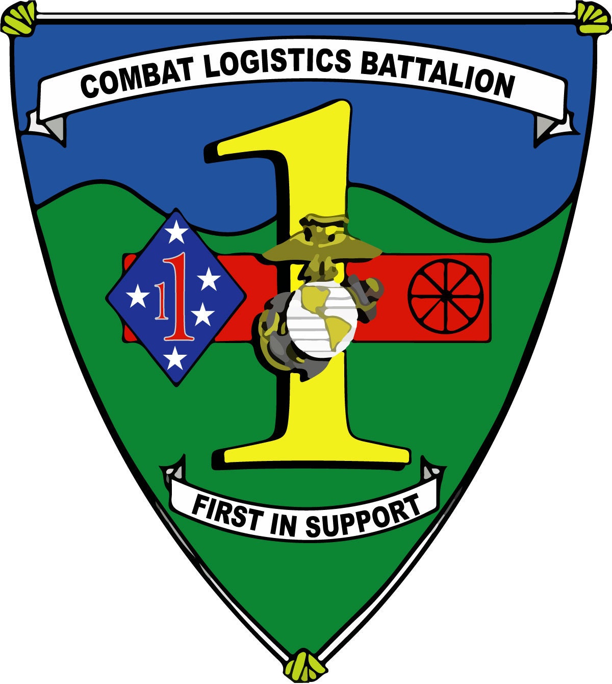 a coat of arms with the number one on it