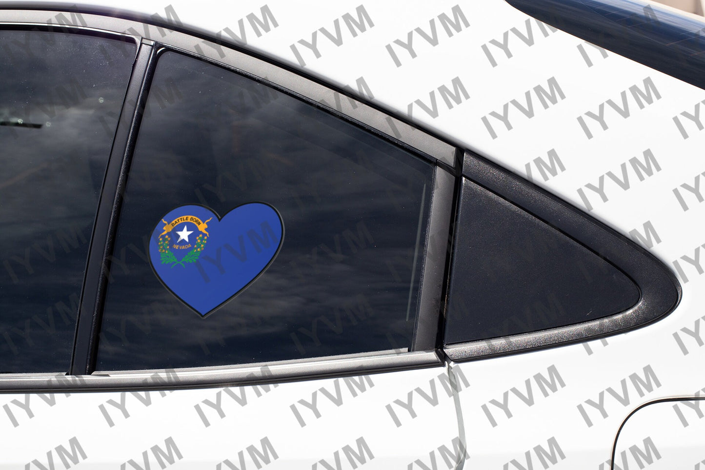 State of Nevada Flag Heart Sticker Decal  USA Nevada State  Carson City  The Silver State  Battle Born State  Sagebrush State Casino State