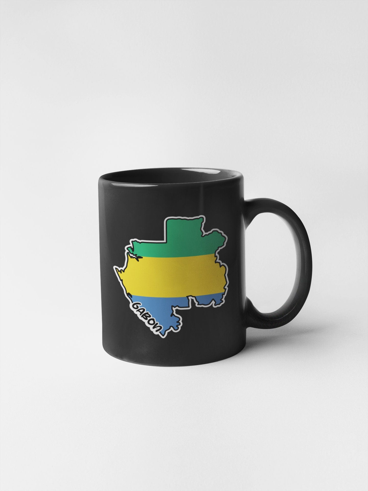 Gabon Map Flag Sticker Decal