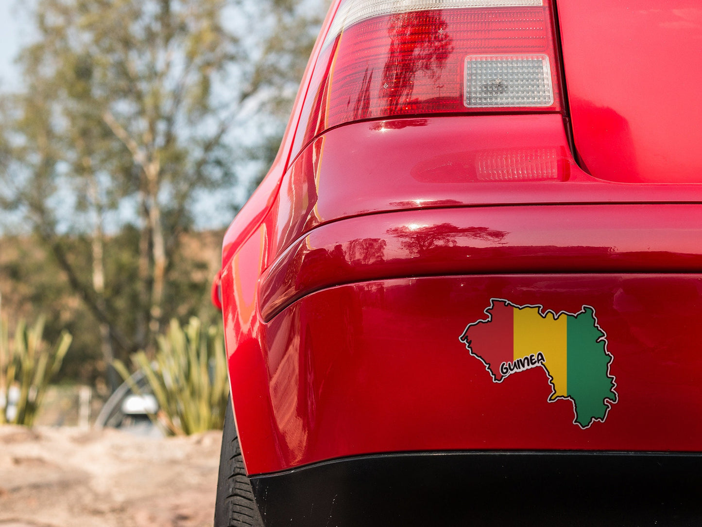 Guinea Map Flag Sticker Decal