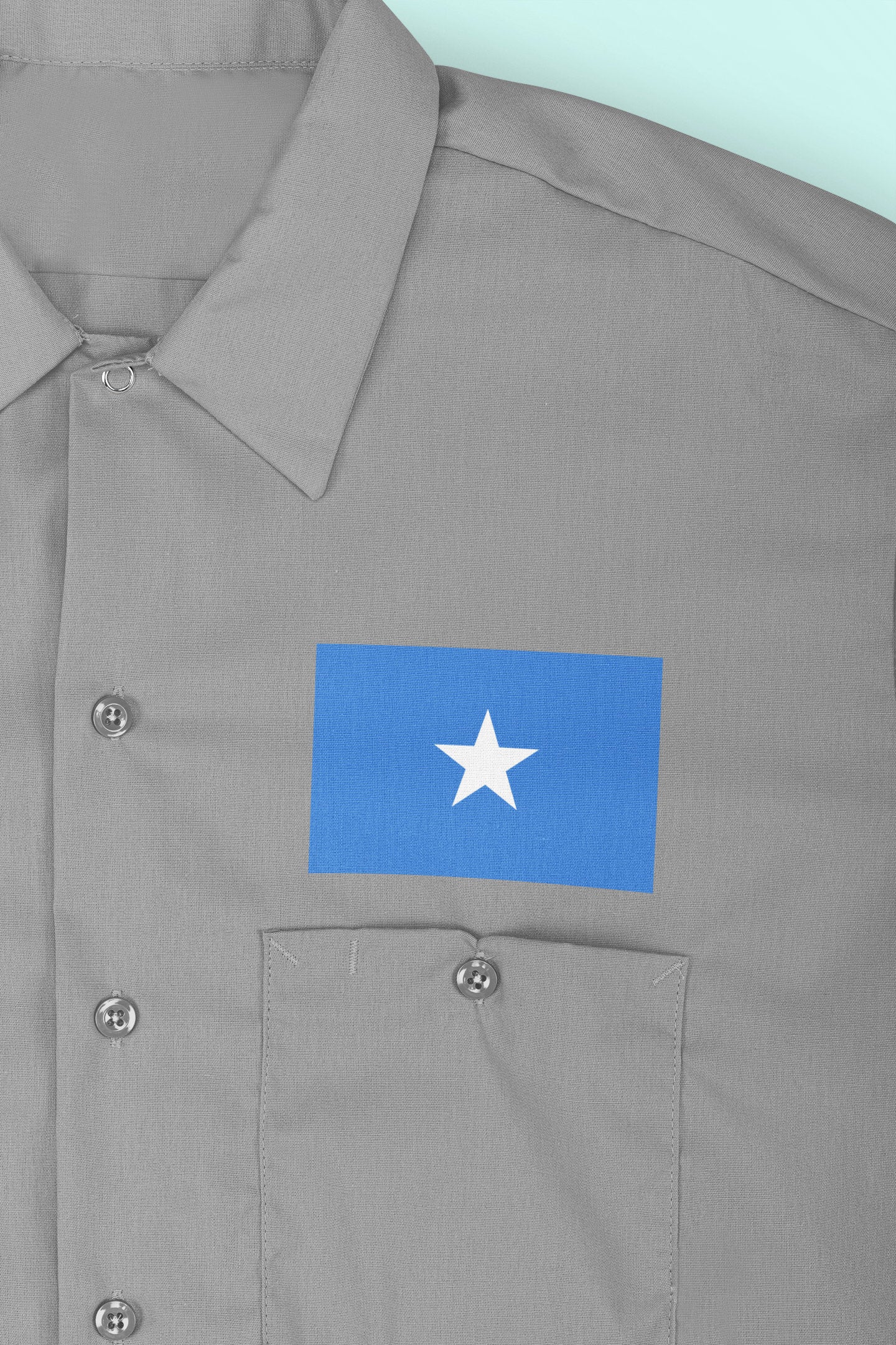 Somalia Flag Iron On Heat Transfer Vinyl HTV Federal Republic of Somalia / Jamhuuriyadda Federaalka Soomaaliya / Mogadishu / Somali Somalian