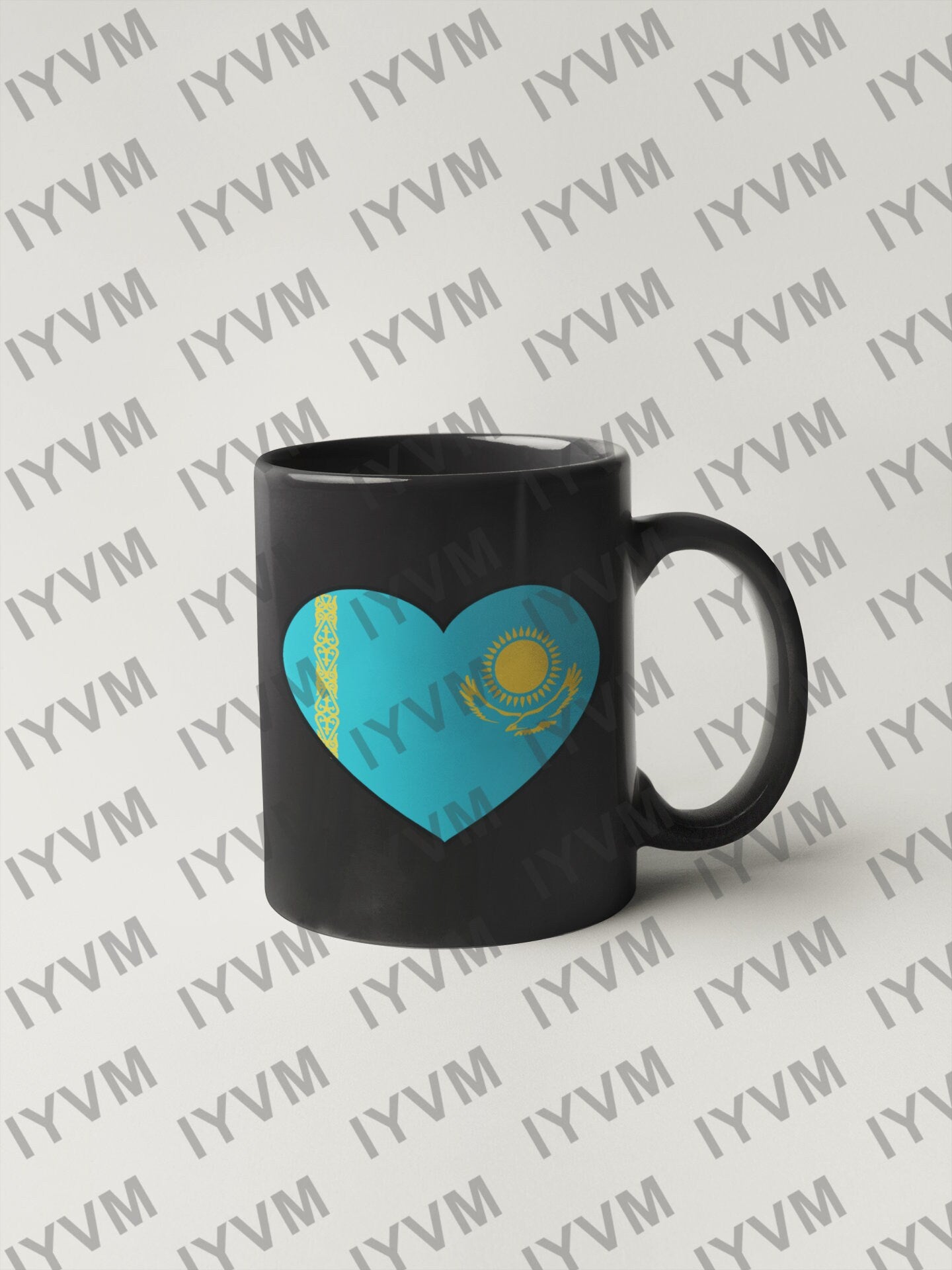 Kazakhstan Flag Heart Sticker Decal / Republic of Kazakhstan / Қазақстан Республикасы / Nur-Sultan / Kazakh / Kazakhstani