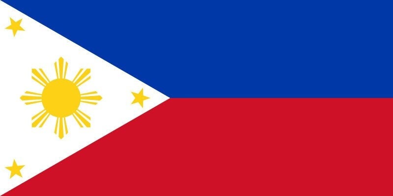 Philippines Flag Iron On Heat Transfer Vinyl HTV / Republic of the Philippines / Republika ng Pilipinas / Manila / Filipino