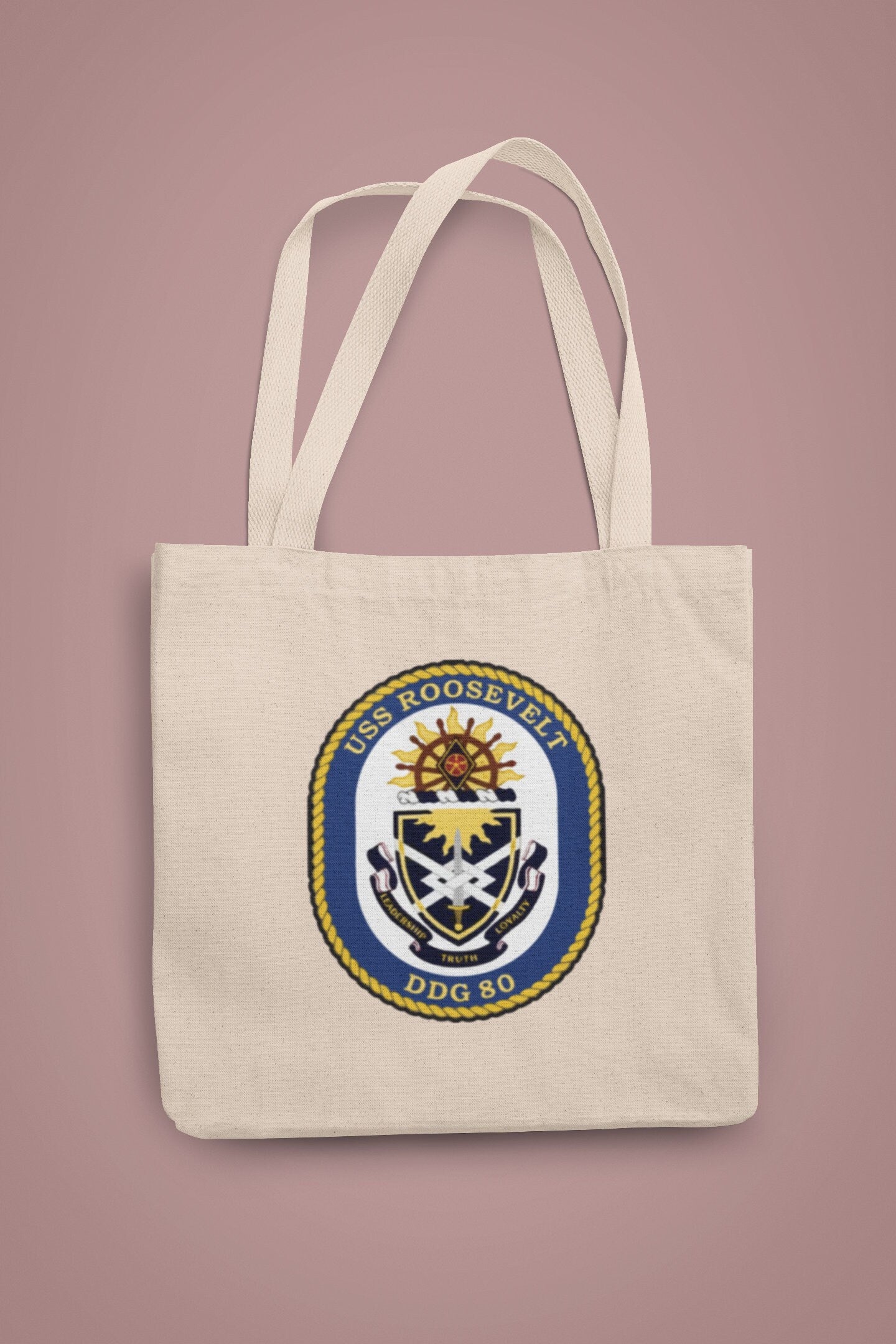 USS Roosevelt DDG-80 Badge Iron On Heat Transfer Vinyl HTV Arleigh Burke Class Destroyer