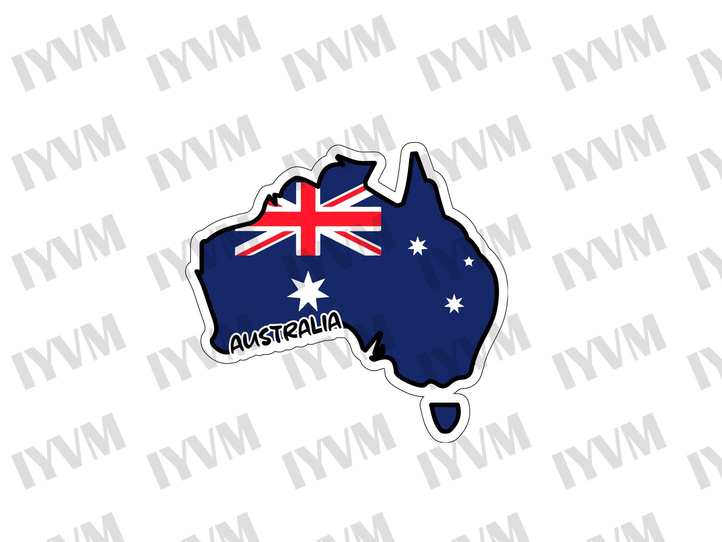 Australia Map Flag Sticker Decal / Canberra / Australian