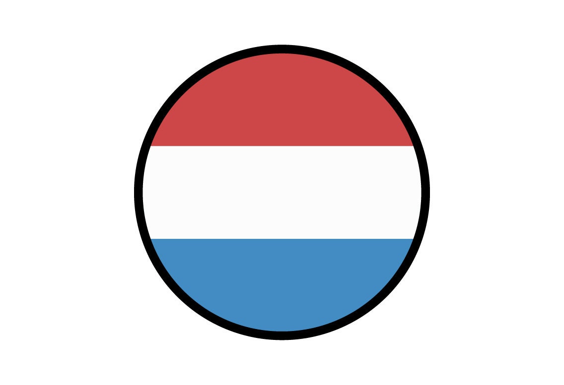 Luxembourg Flag Circle Sticker Decal