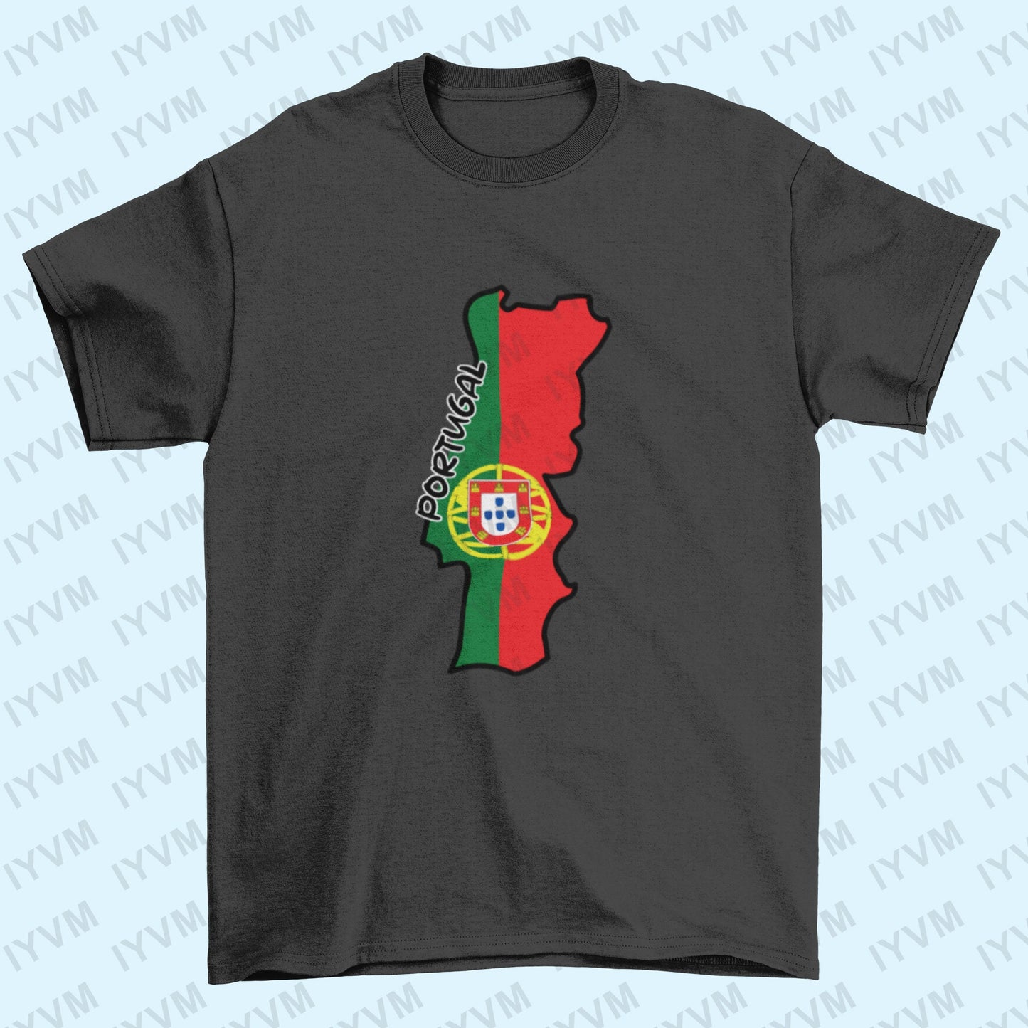 Portugal Map Iron On Heat Transfer Vinyl HTV / Portuguese Republic / Esta é a ditosa Pátria minha amada / Lisbon / Portuguese