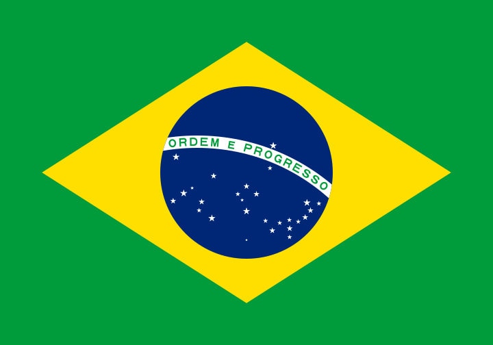 Brazil Flag Vinyl Sticker Decal