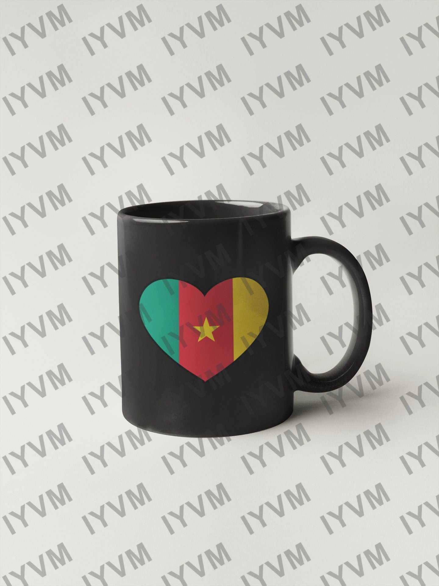 Cameroon Flag Heart Sticker Decal / Republic of Cameroon / Yaoundé / Paix – Travail – Patrie / Cameroonian