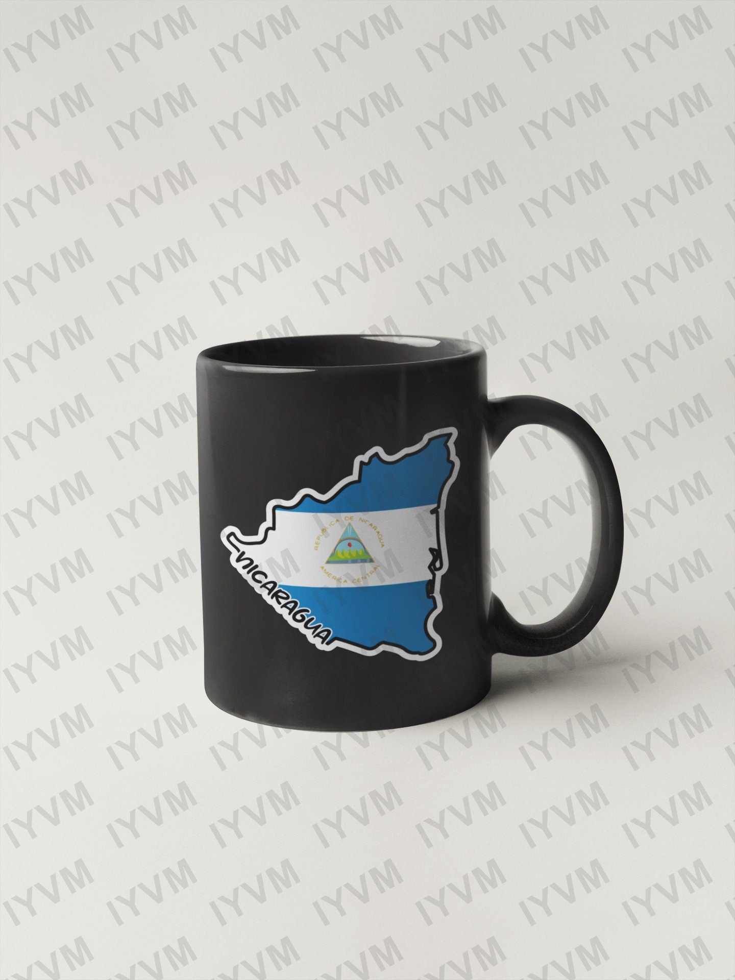 Nicaragua Map Flag Sticker Decal / Republic of Nicaragua / República de Nicaragua / En Dios confiamos / Managua /