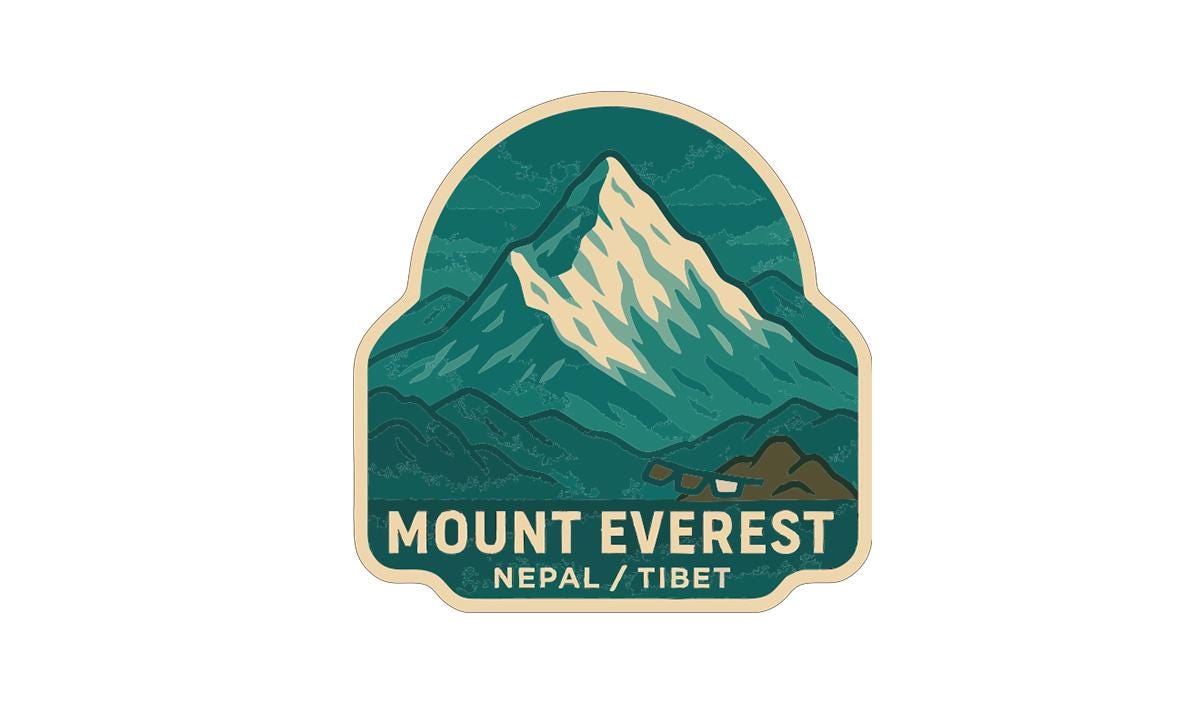 Mount Everest Nepal Tibet Iron On Heat Transfer Vinyl HTV Die-Cut Symbolic