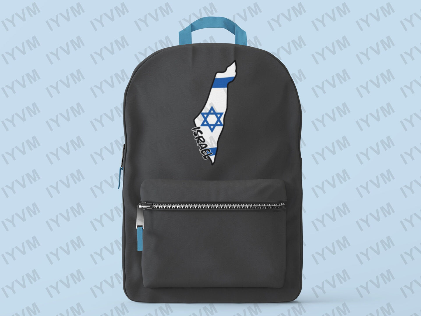 Israel Map Iron On Heat Transfer Vinyl HTV / State of Israel / Jerusalem / Hebrew /