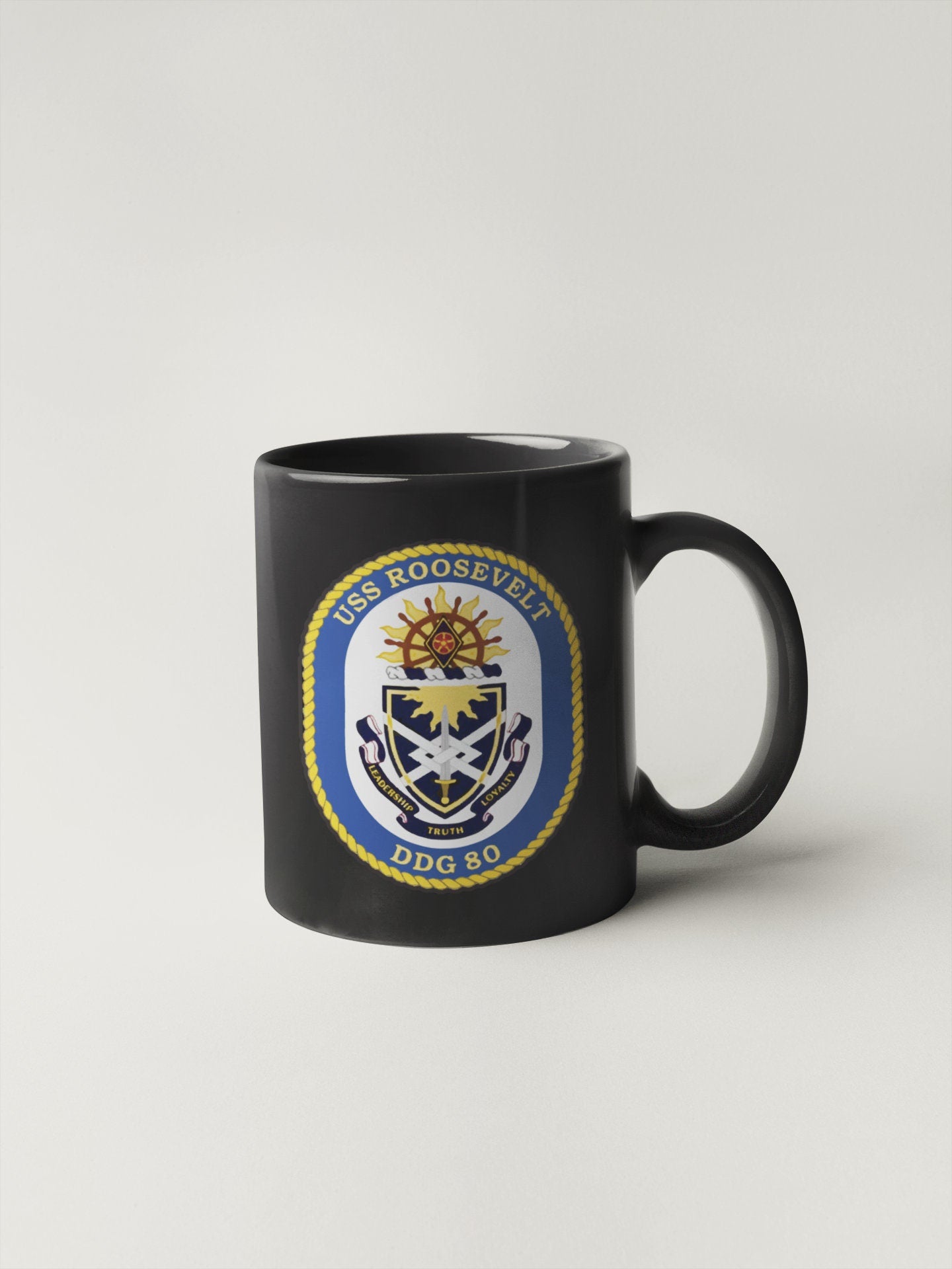 USS Roosevelt DDG-80 Badge Sticker Decal Arleigh Burke Class Destroyer Car Sticker Bumper Sticker for Car Emblem