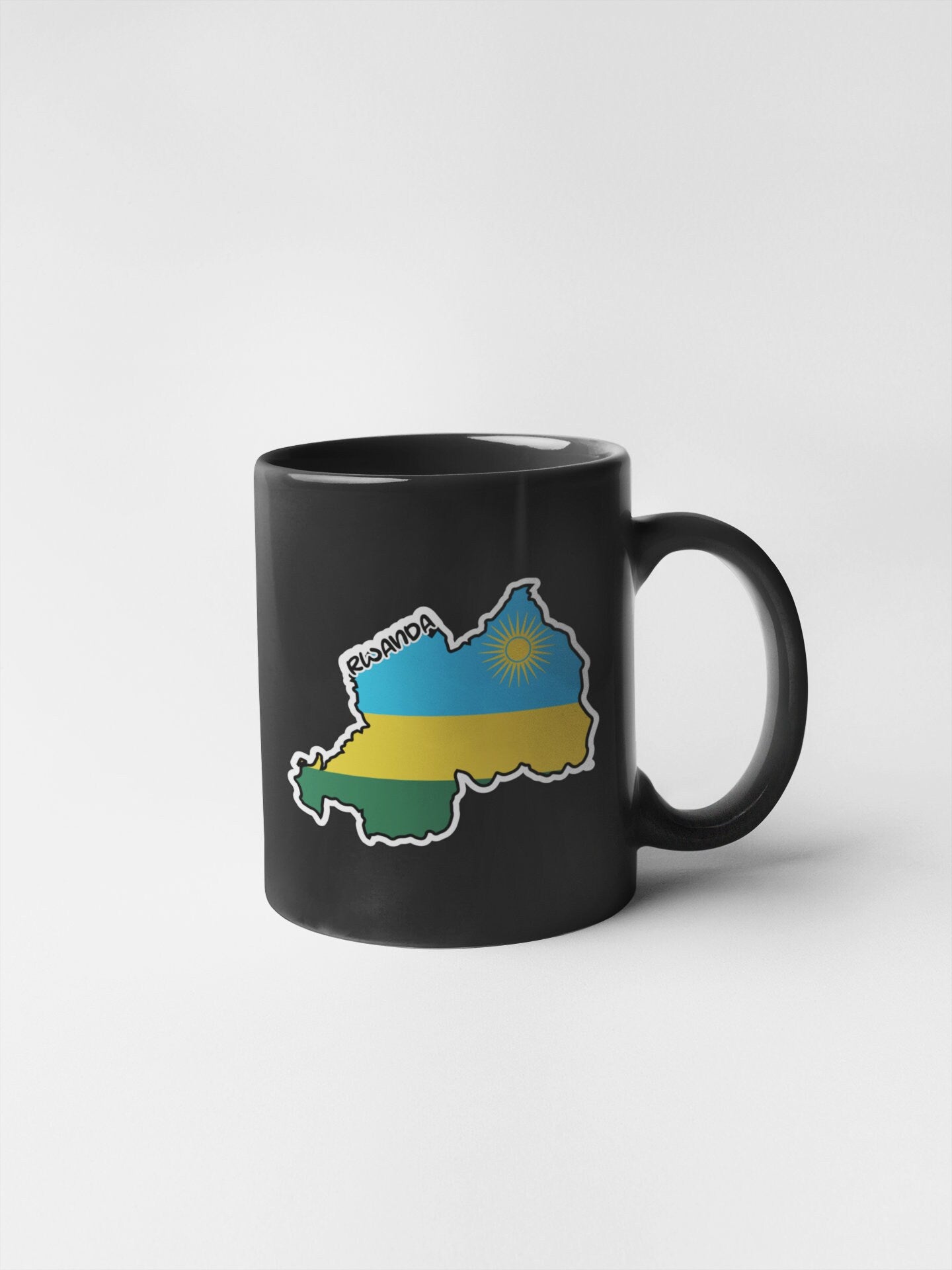 Rwanda Map Flag Sticker Decal