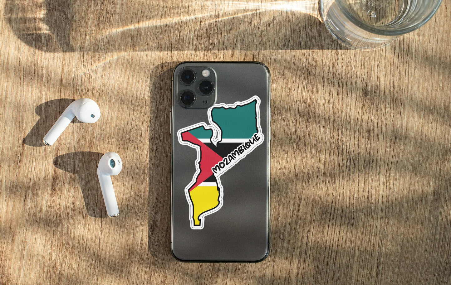 Mozambique Map Flag Sticker Decal