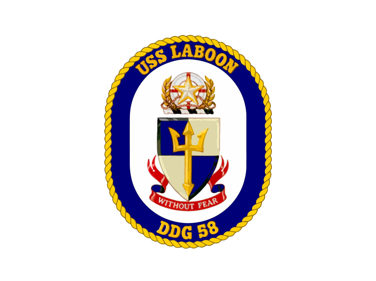 USS Laboon DDG-58 Badge Sticker Decal Arleigh Burke Class Destroyer Car Sticker Bumper Sticker for Car Emblem