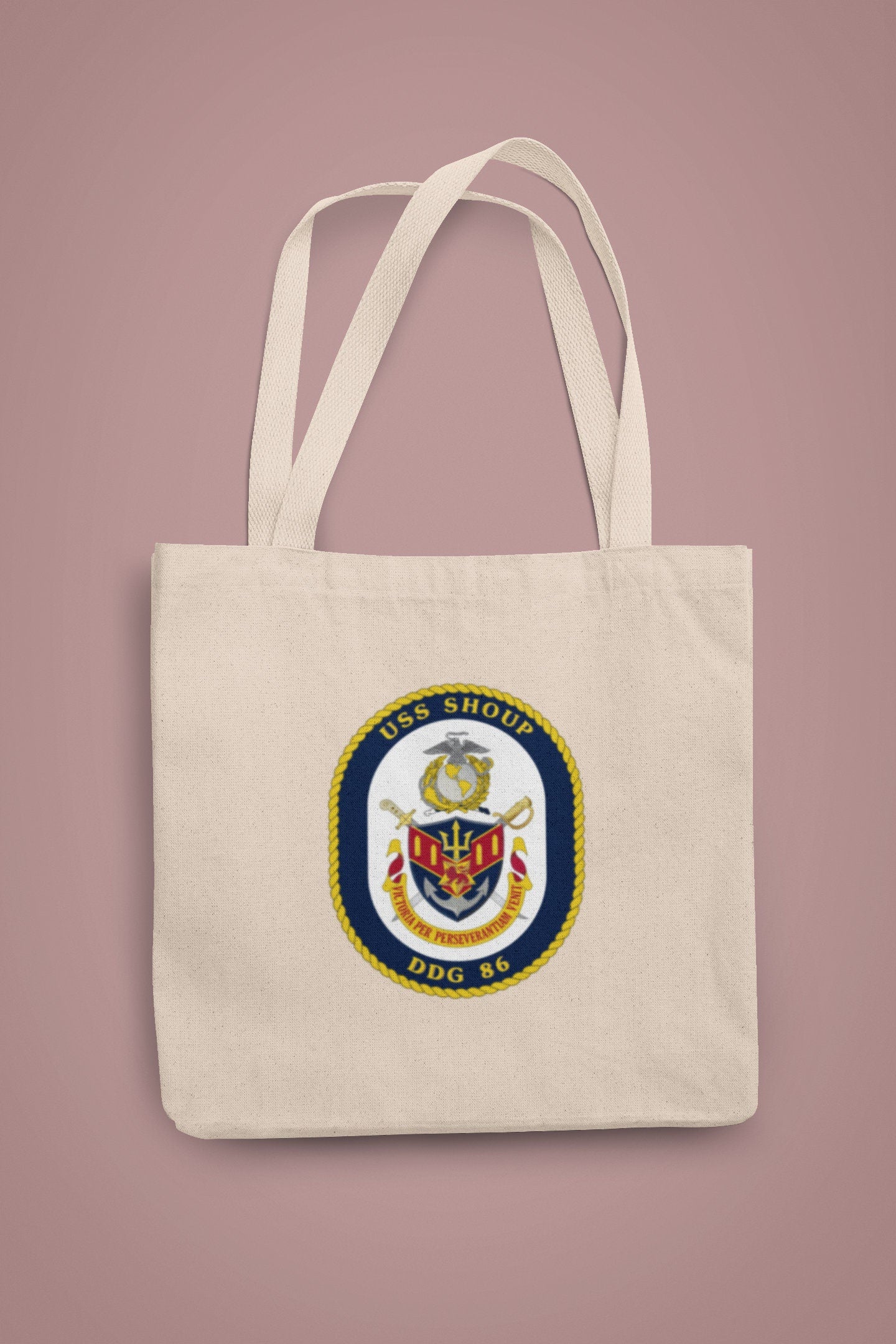 USS Shoup DDG-86 Badge Iron On Heat Transfer Vinyl HTV Arleigh Burke Class Destroyer