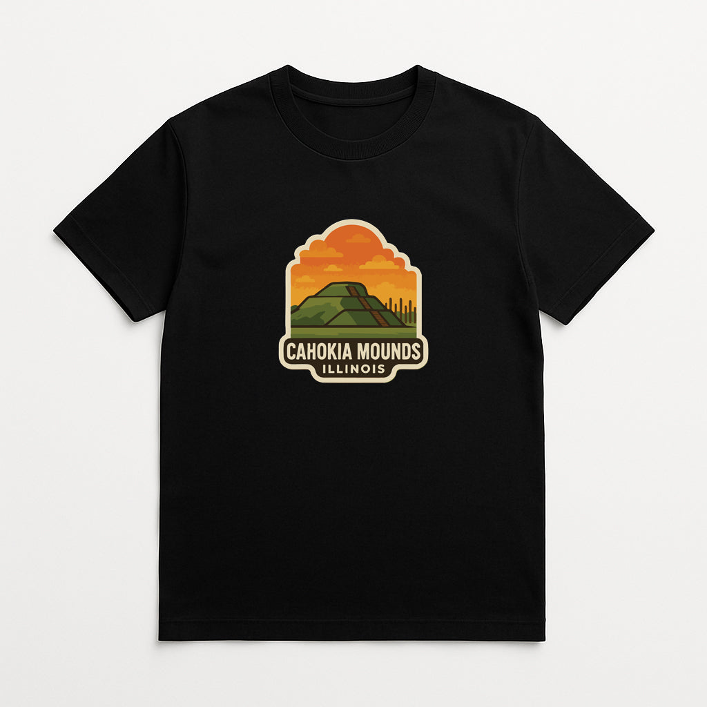 Cahokia Mounds Illinois Iron On Heat Transfer Vinyl HTV Die-Cut Symbolic