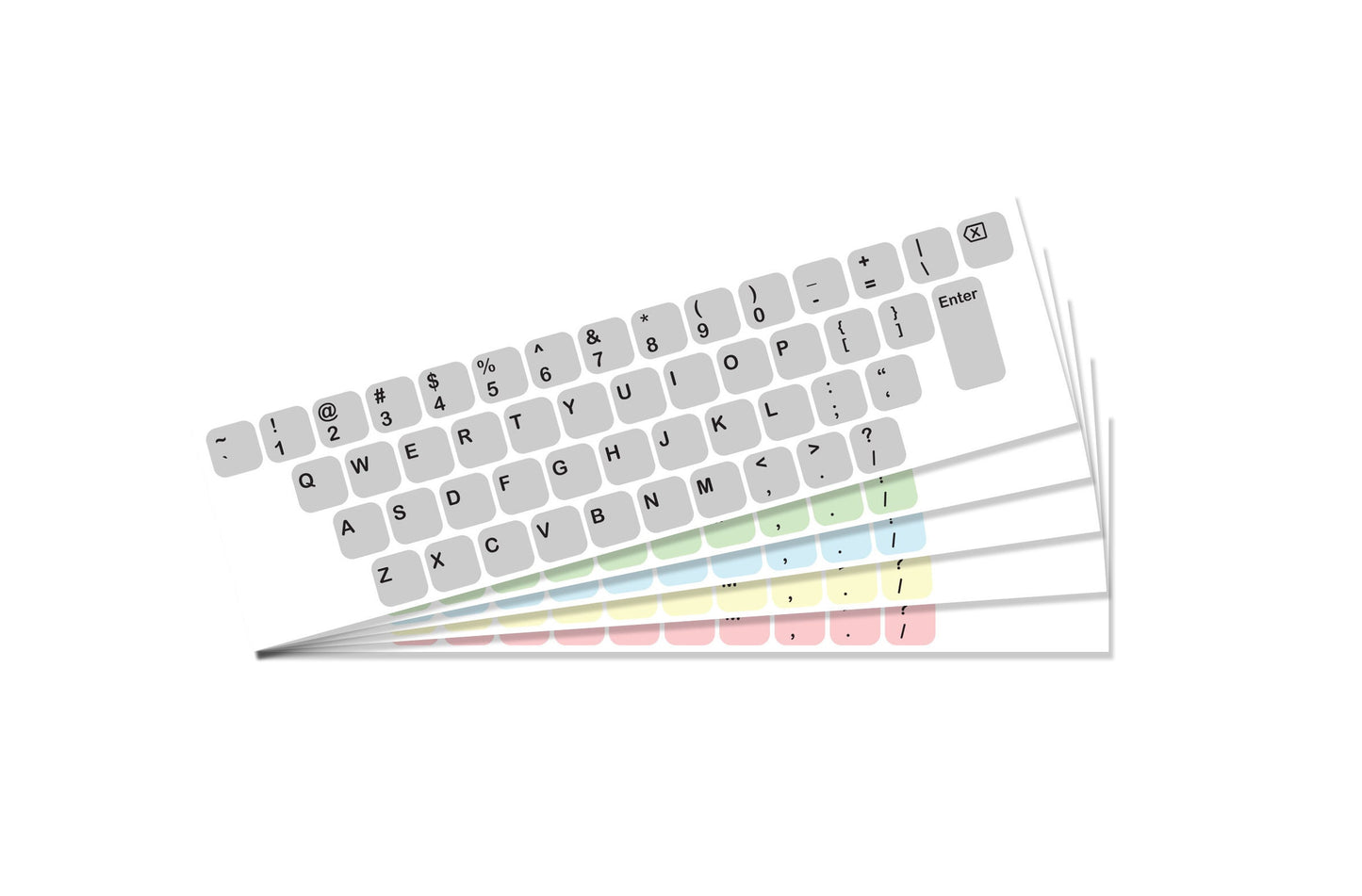Standard English Keyboard Sticker QWERTY Dvorak Colemak Vinyl Sticker Decal