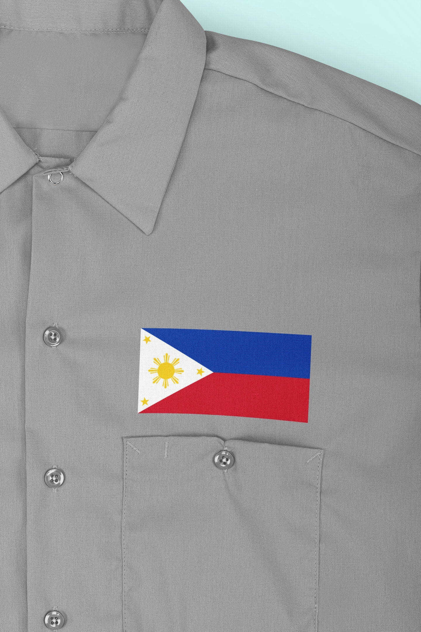 Philippines Flag Iron On Heat Transfer Vinyl HTV / Republic of the Philippines / Republika ng Pilipinas / Manila / Filipino