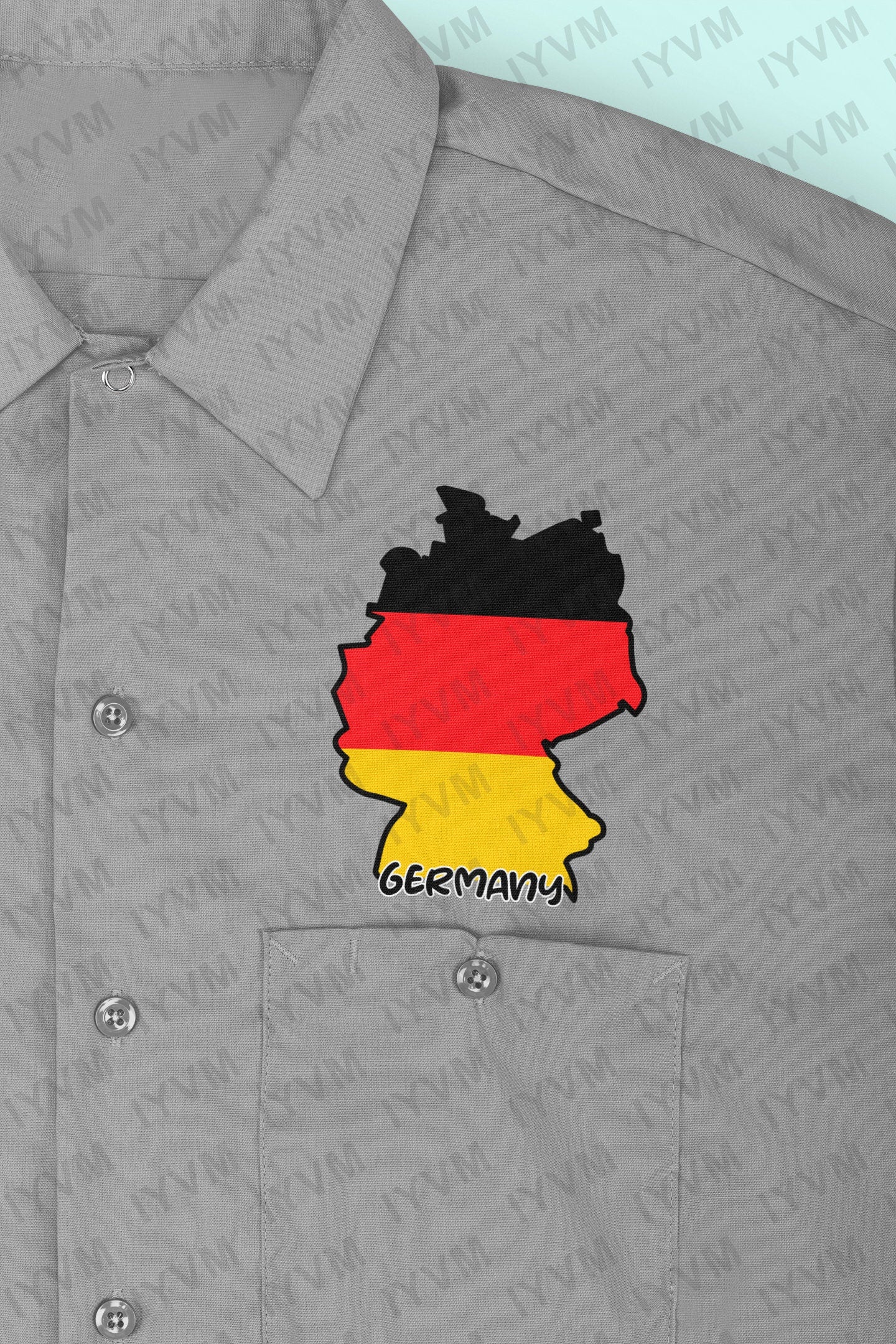 Germany Map Iron On Heat Transfer Vinyl HTV / Federal Republic of Germany / Berlin / German / Bundesrepublik Deutschland