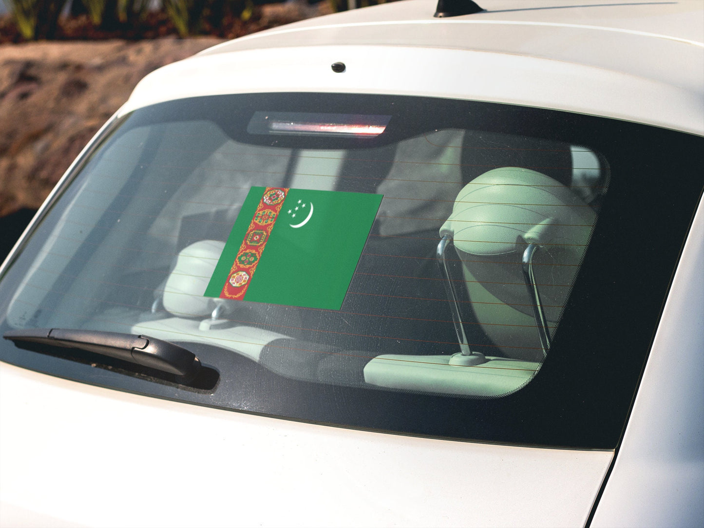 Turkmenistan Flag Sticker Decal