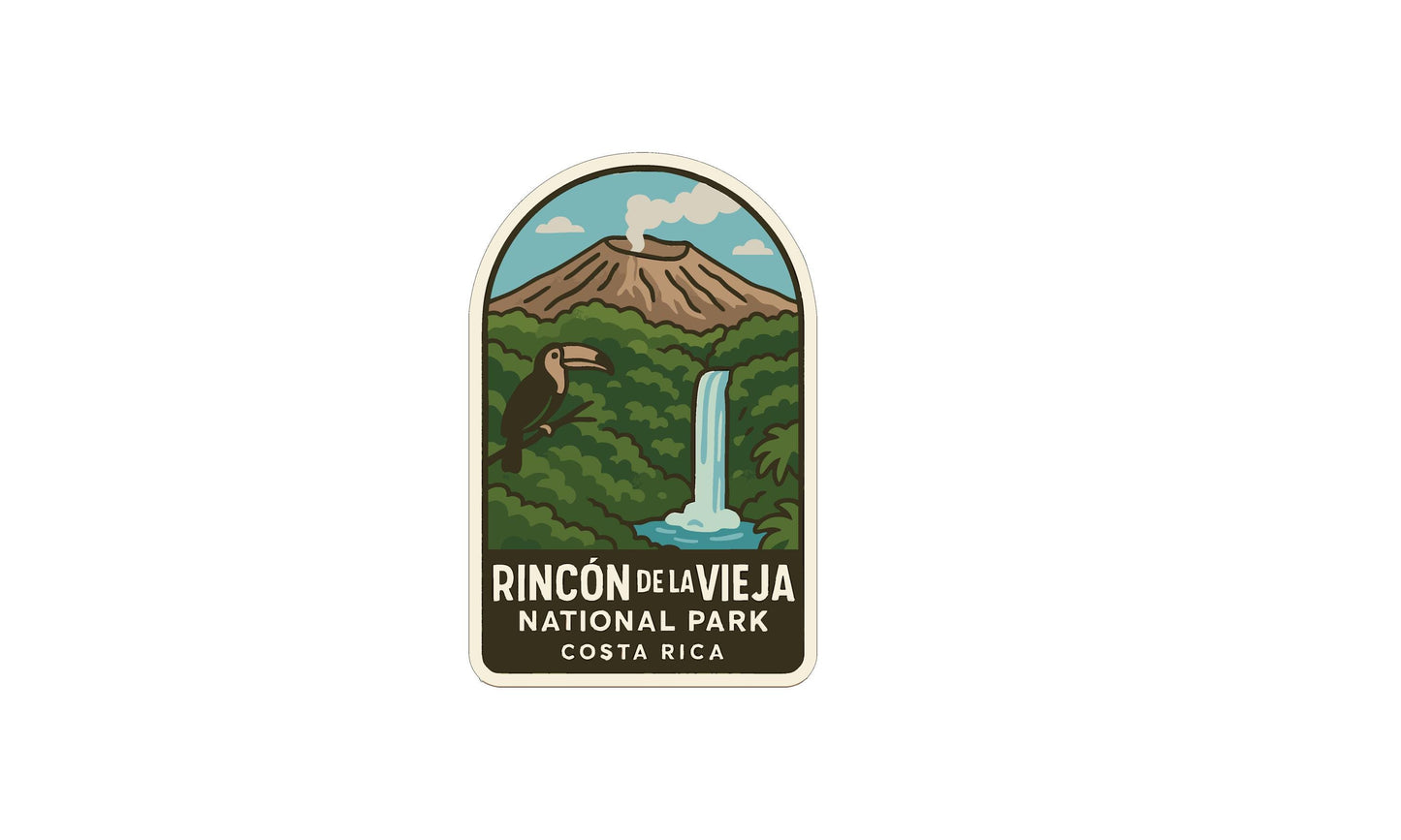 a logo for the Rincón del Vieja National Park in Costa Rica.