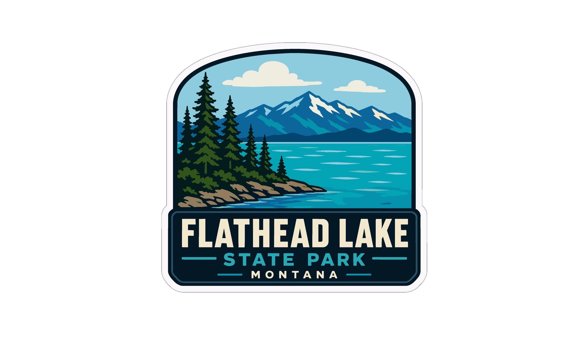 a logo for Flathead Lake State Park in Montana.