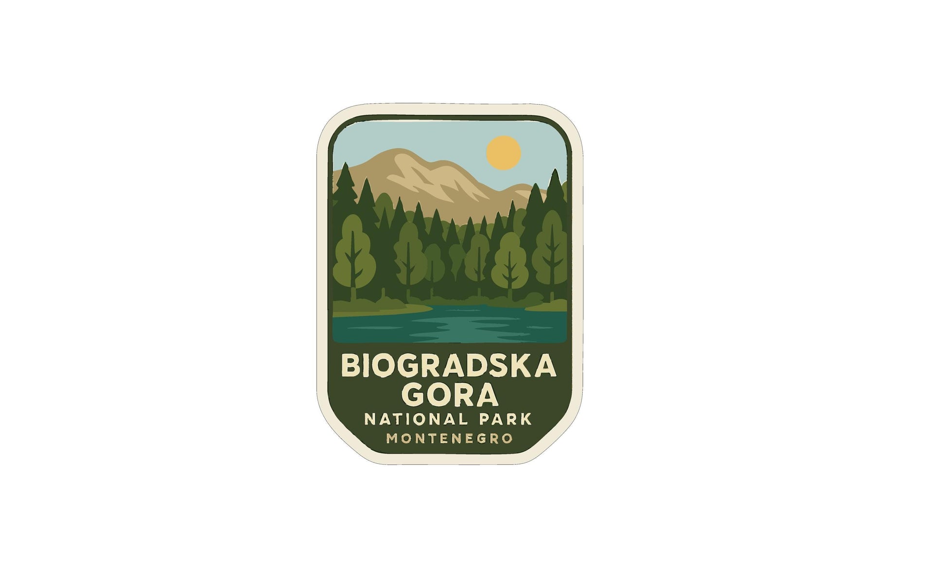 a logo for Biogradska Gora National Park in Montenegro.