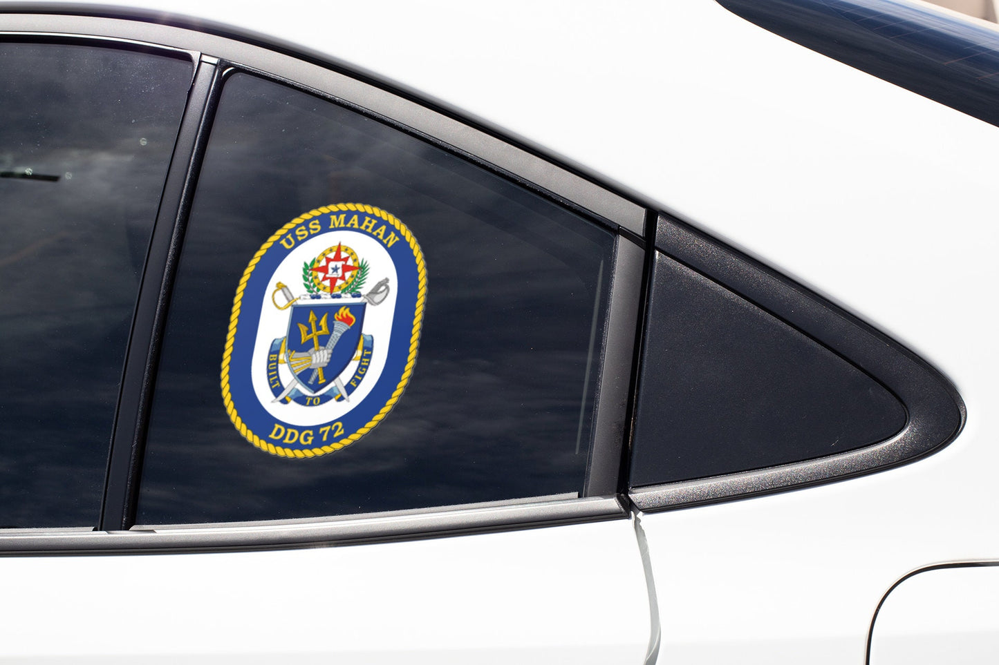 USS Mahan DDG-72 Badge Sticker Decal Arleigh Burke Class Destroyer Car Sticker Bumper Sticker for Car Emblem