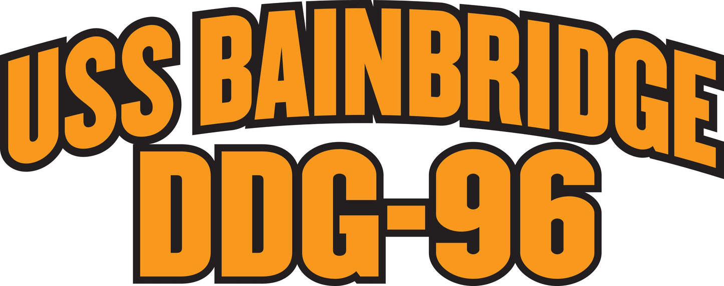 USS Bainbridge DDG-96 Vinyl Sticker Decal - Arleigh Burke Class Destroyer Car Bumper