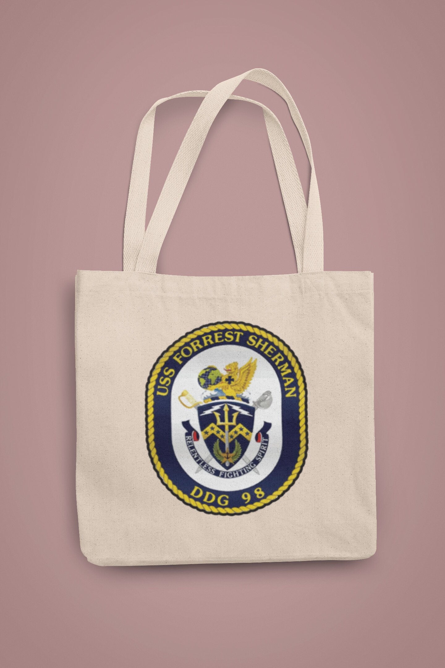 USS Forrest Sherman DDG-98 Badge Iron On Heat Transfer Vinyl HTV Arleigh Burke Class Destroyer