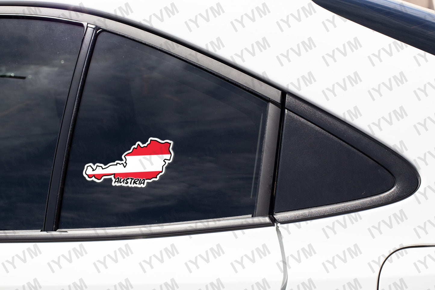 Austria Map Flag Sticker Decal / Vienna / Republic of Austria