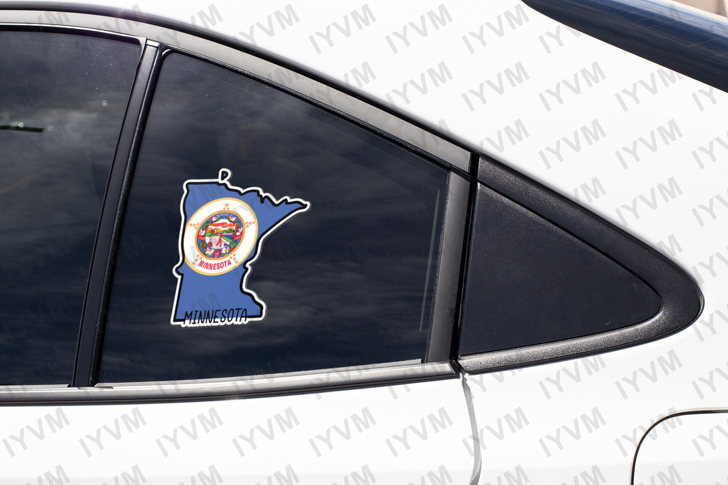 State of Minnesota Map Flag Sticker Decal  USA Minnesota State  St. Paul  The North Star State  Gopher State  Land of 10,000 Lakes 