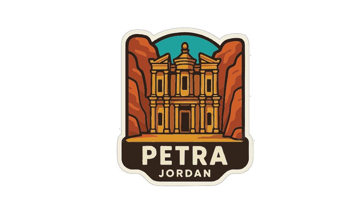 Petra Jordan Iron On Heat Transfer Vinyl HTV Die-Cut Symbolic Landmark Design