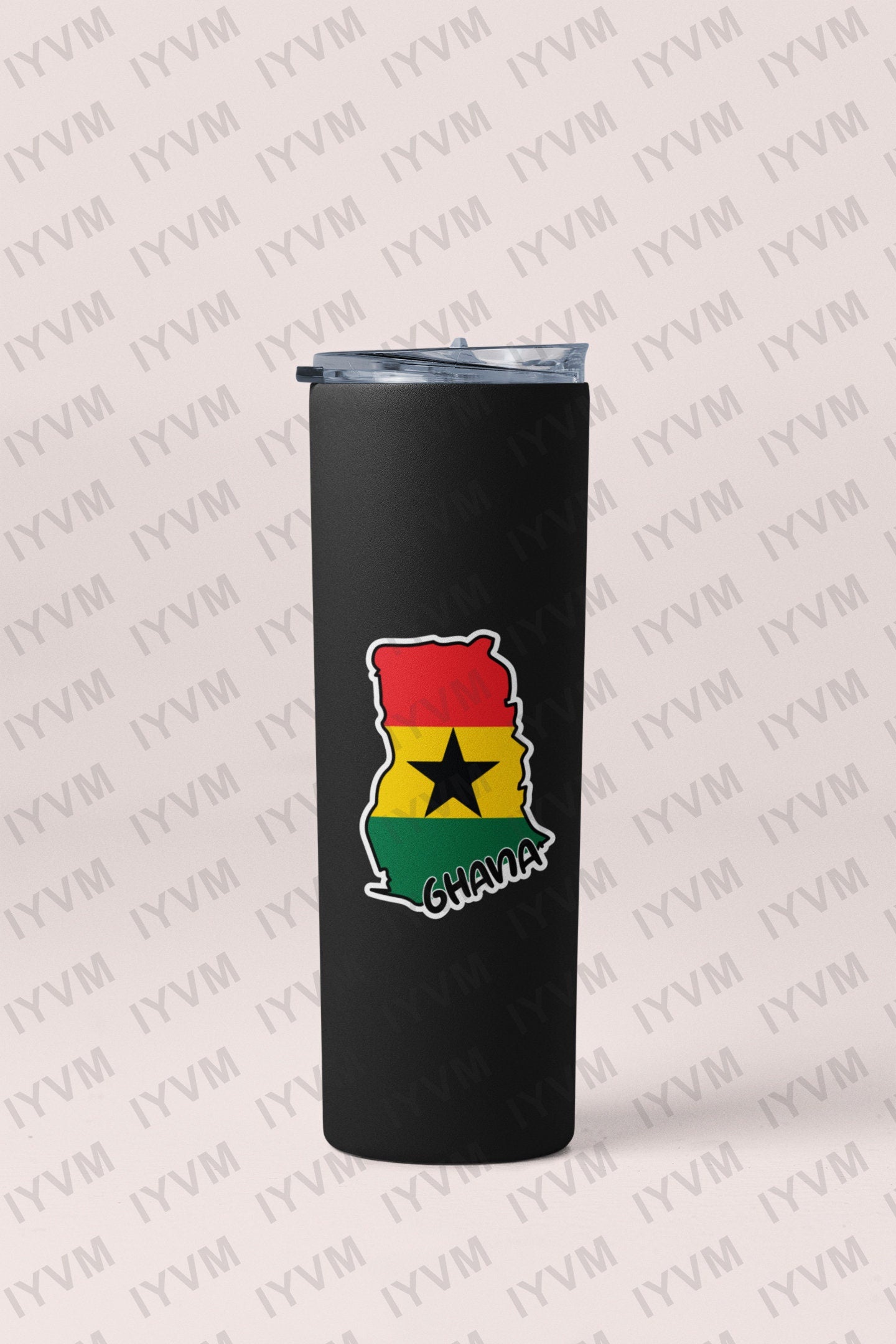 Ghana Map Flag Sticker Decal / Republic of Ghana / Freedom and Justice / Accra / Ghanaian