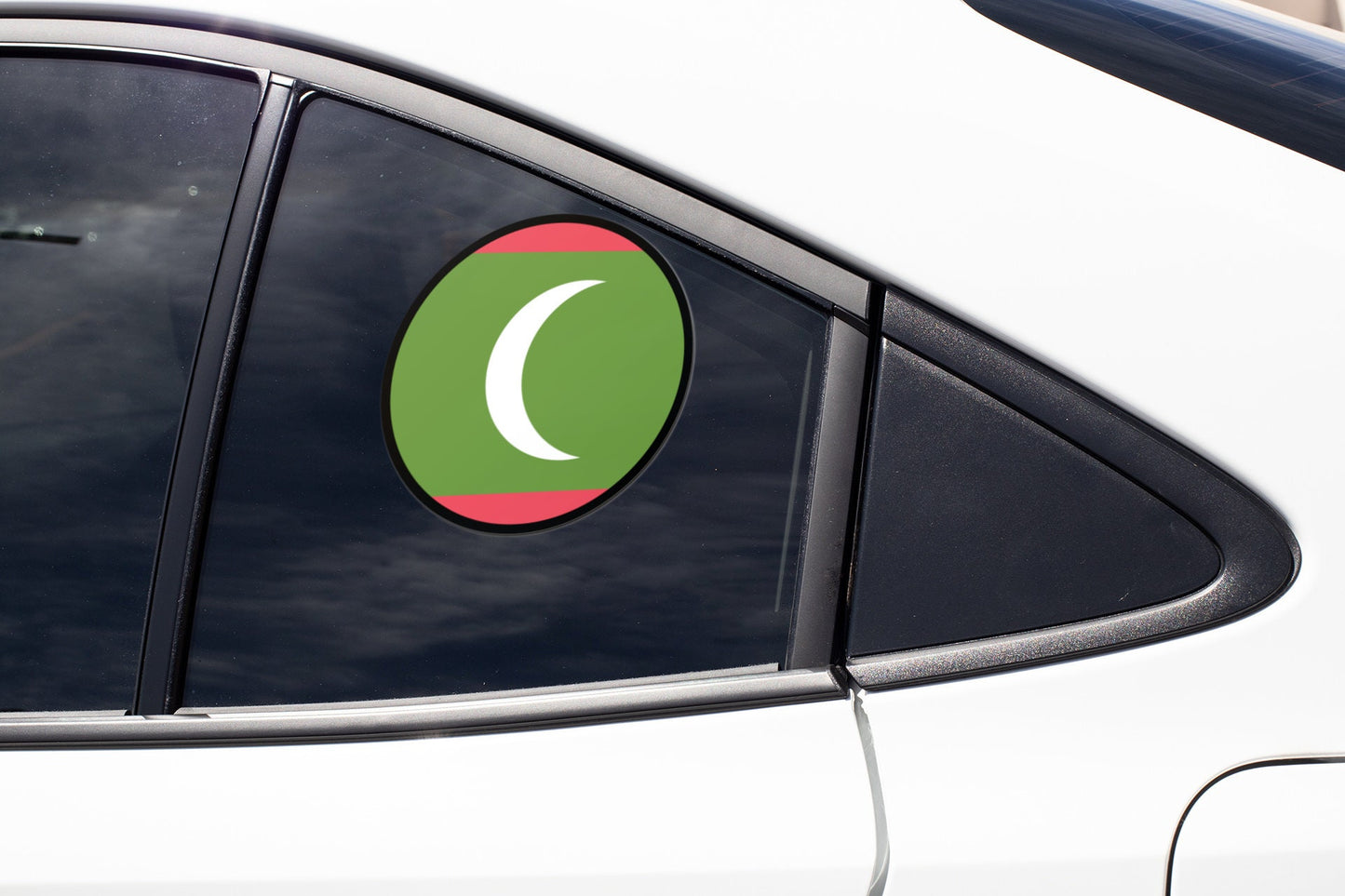 Maldives Flag Circle Sticker Decal