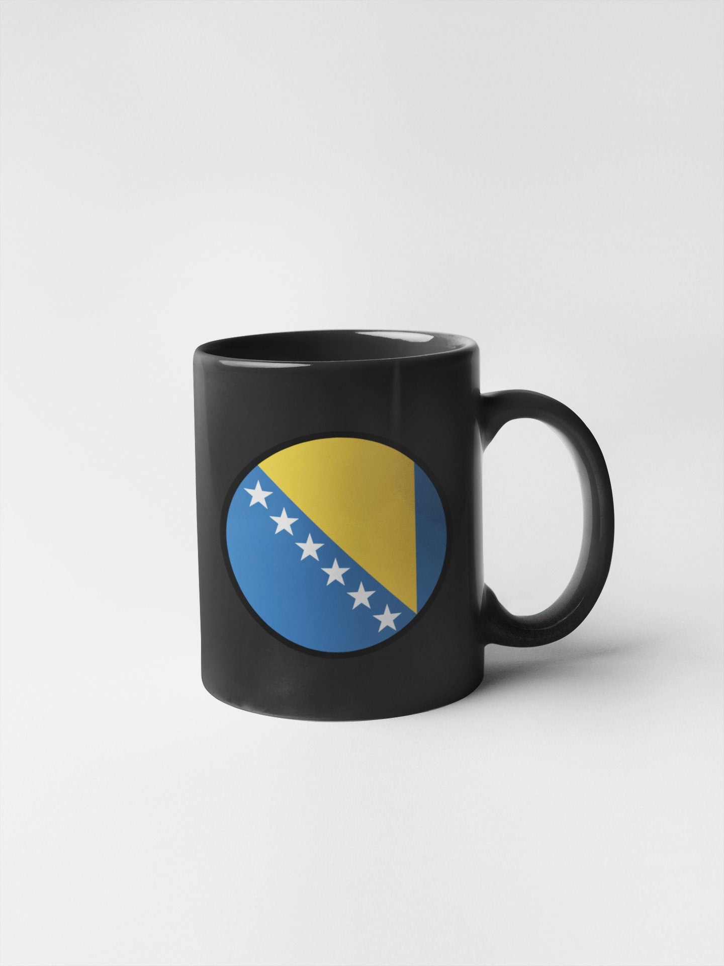Bosnia and Herzegovina Flag Circle Sticker Decal