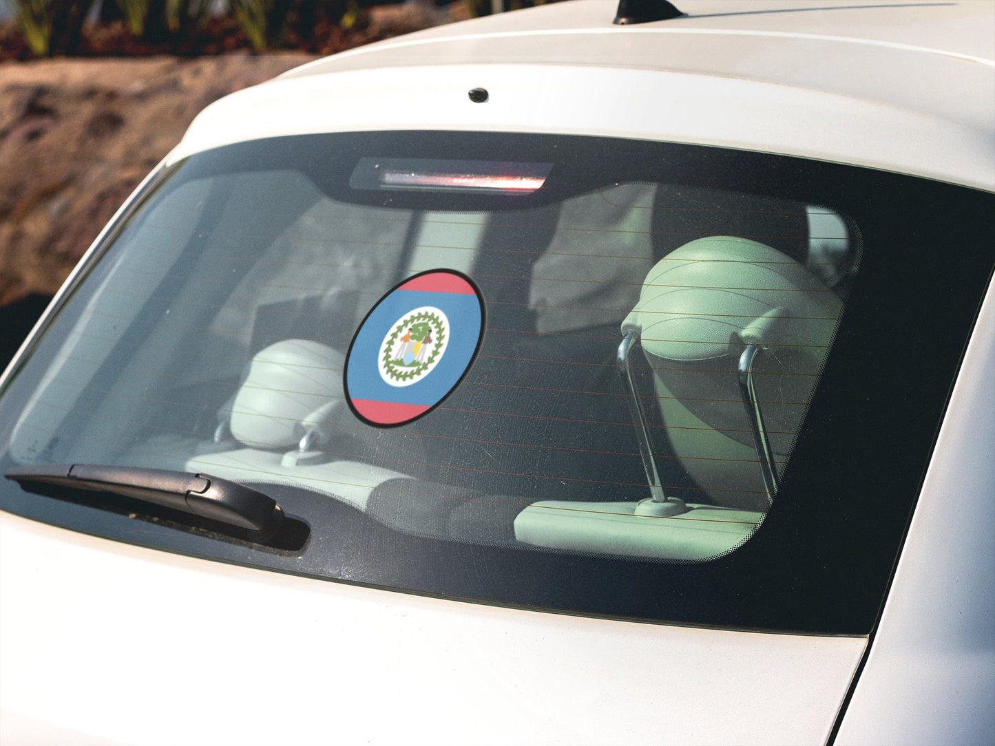 Belize Flag Circle Sticker Decal