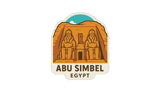Abu Simbel Egypt Iron On Heat Transfer Vinyl HTV Die-Cut Symbolic Landmark