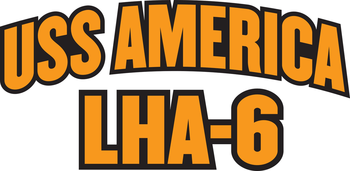 USS America LHA-6 Sticker Decal - Amphibious Assault Ship Car Bumper Sticker