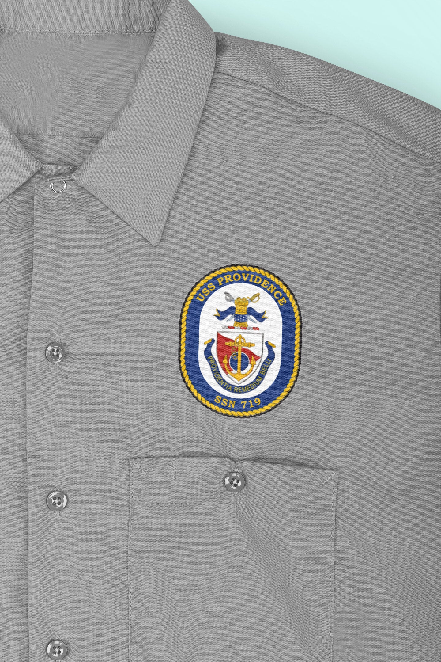USS Providence SSN-719 Badge Iron On Heat Transfer Vinyl HTV Los Angeles Class Attack Submarine