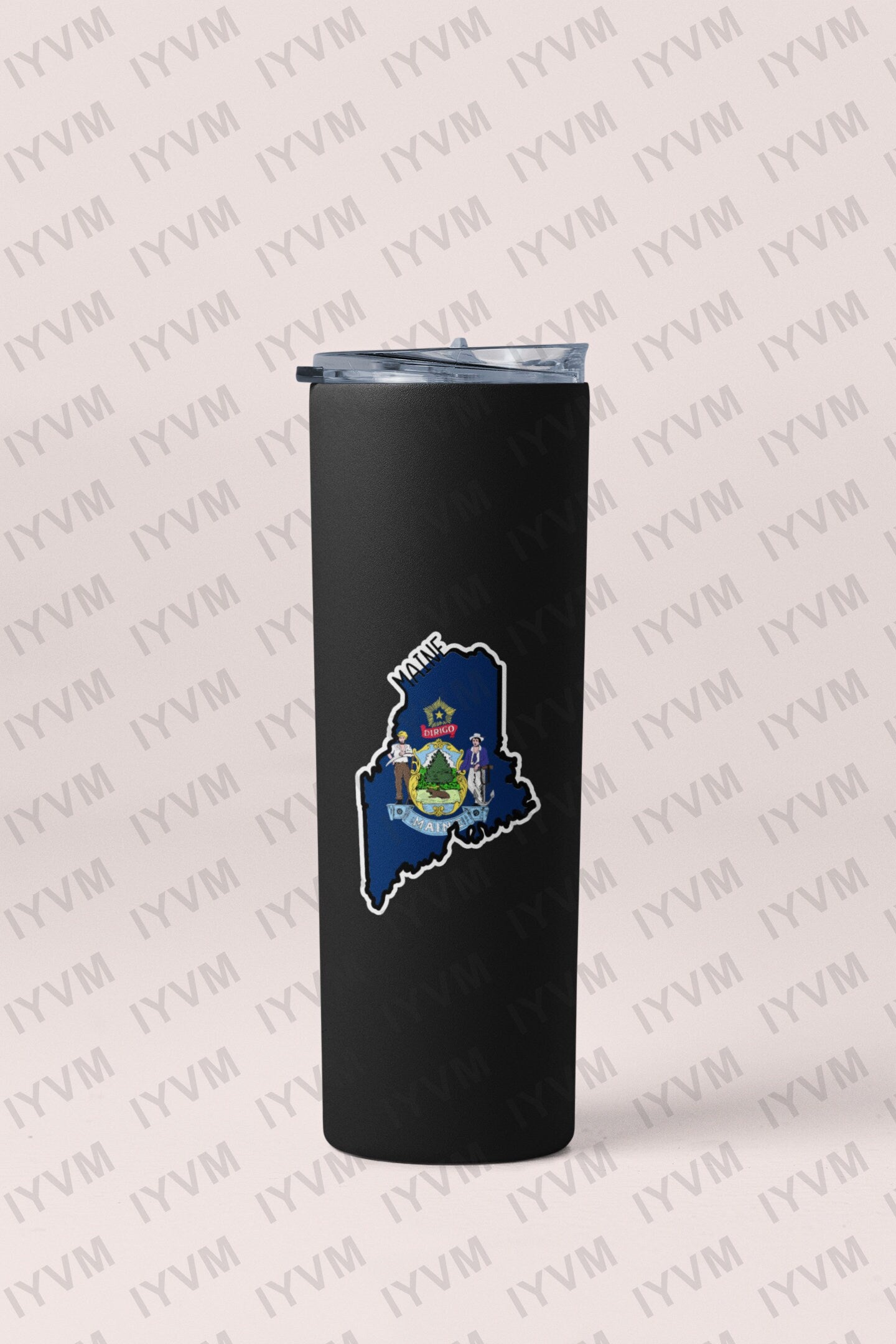 State of Maine Map Flag Sticker Decal  USA Maine State  Augusta  The Pine Tree State