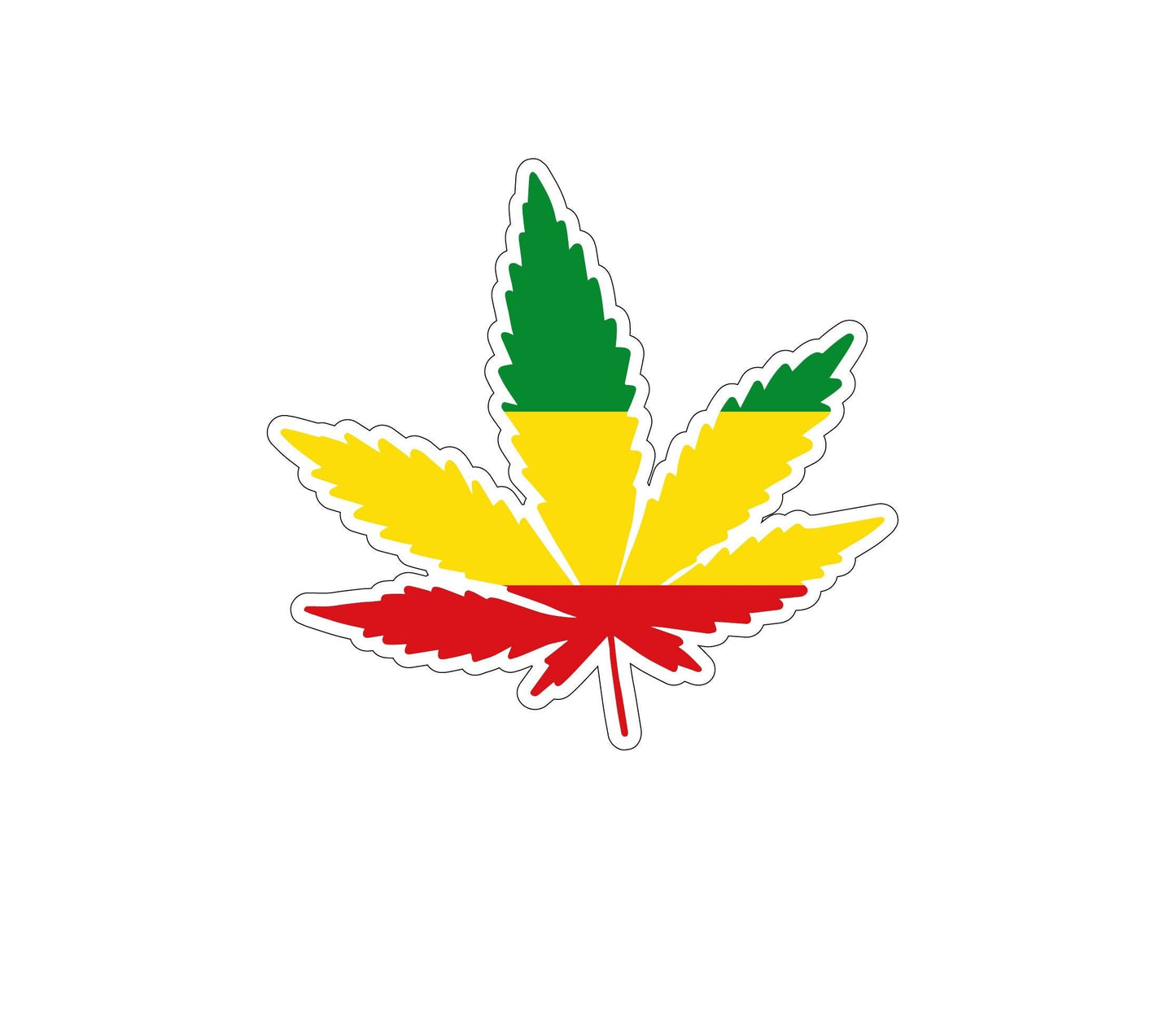 Rasta Mota Leaf Sticker Decal Rastafari Rastafarianism Jamaica Rastafarian Reggae Caribbean Cannabis Pot Legalization Marijuana Weed