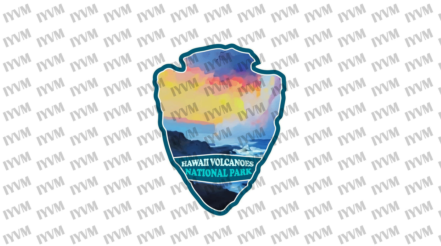 Hawaii Volcanoes National Park Sticker Decal - US National Parks Series
