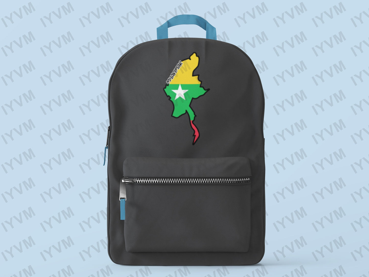 Myanmar Map Iron On Heat Transfer Vinyl HTV / Republic of the Union of Myanmar / Burma / Naypyidaw / Burmese /