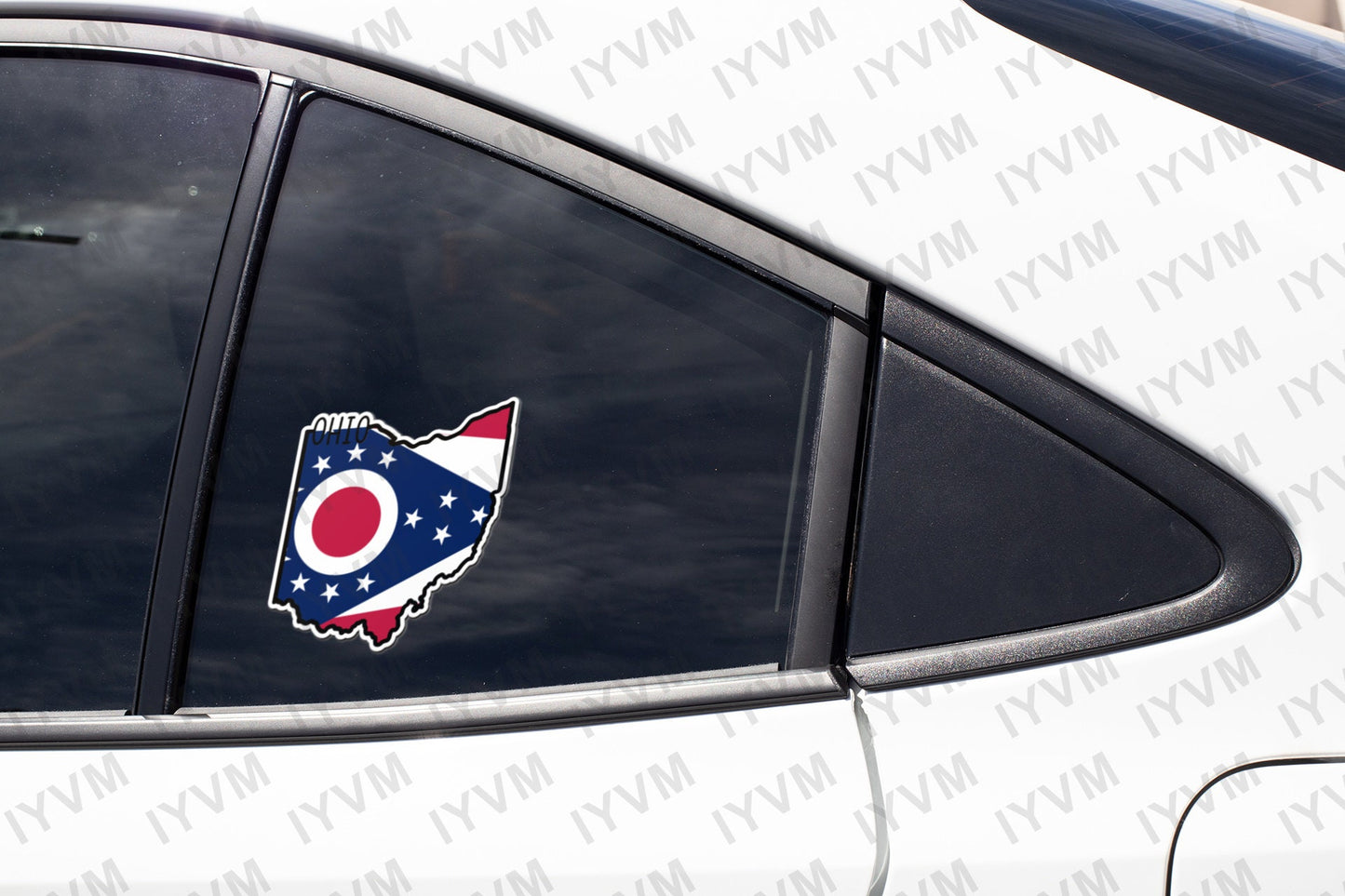 State of Ohio Map Flag Sticker Decal  USA Ohio State  Columbus  The Buckeye State  Birthplace of Aviation  The Heart of It All